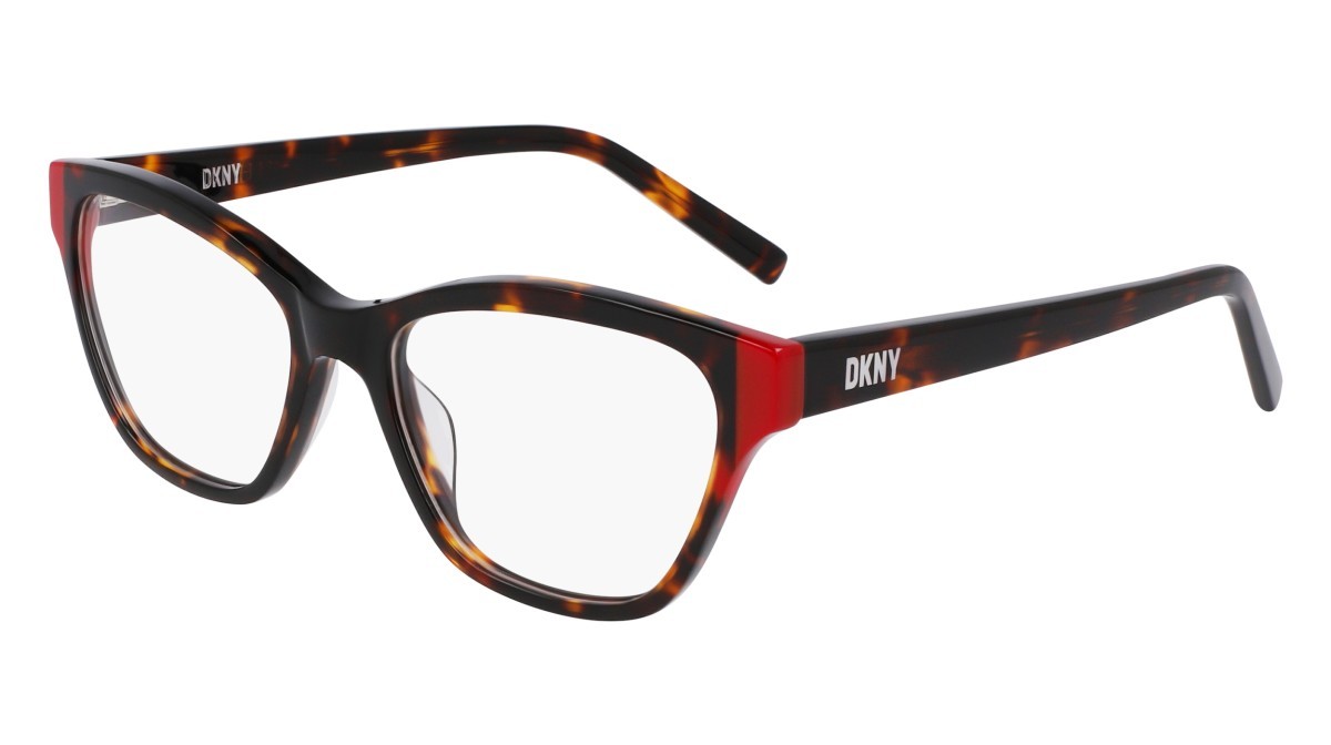 Brillen Dkny DK5057 (237) farbe dark tortoise/red form pantos 