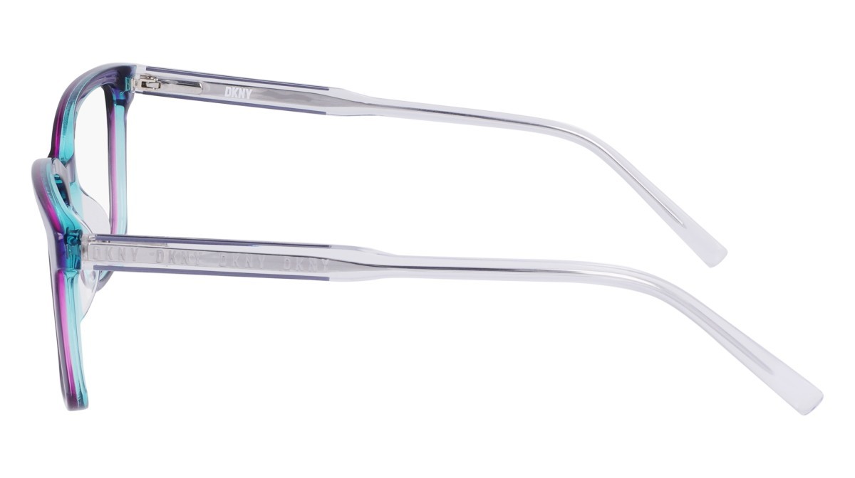 Brillen Dkny DK5065 (400) farbe crystal blue laminate form quadratisch 