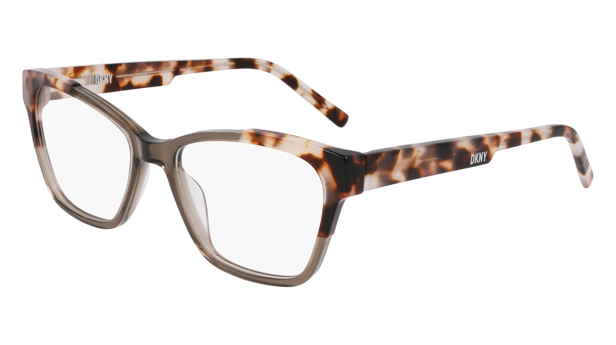 Eyeglasses Dkny DK5072 (015) color smoke crystal/milk tortoise shape cat eye 