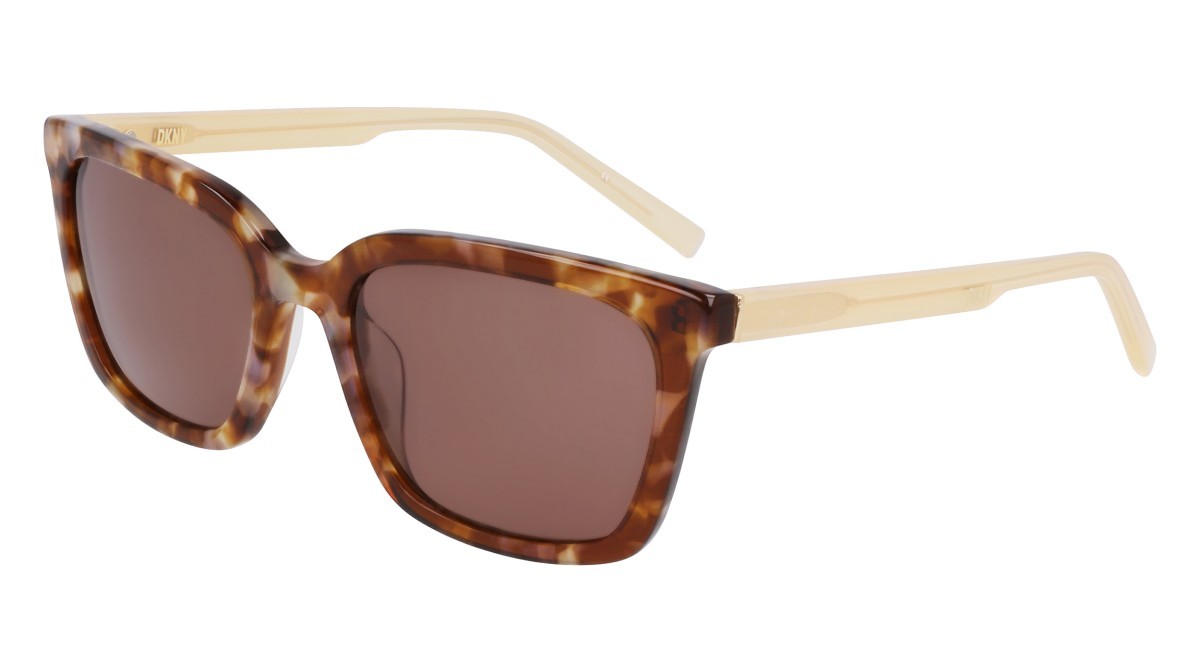 Sunglasses Dkny DK546S (243) color iridescent honey tortoise shape square lenses solid brown
