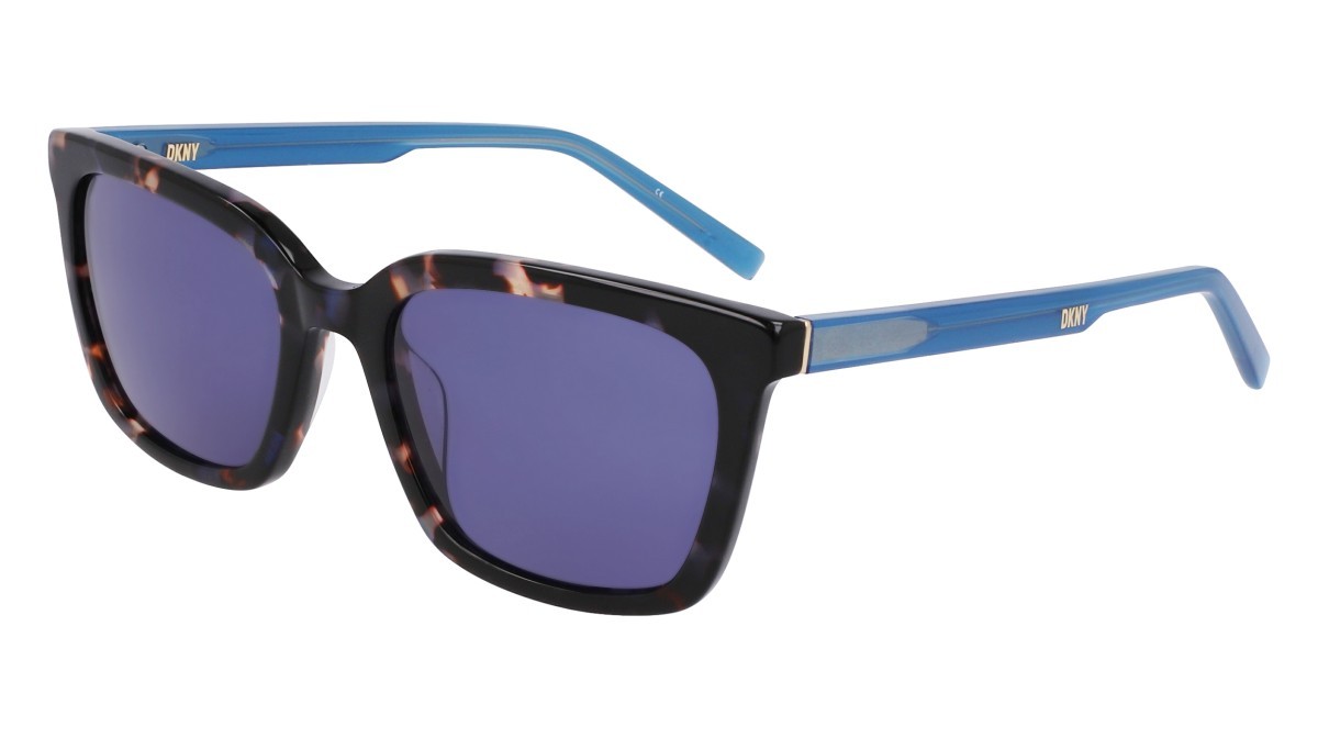 Sunglasses Dkny DK546S N (237) color iridescent dark tortoise shape square lenses solid blue