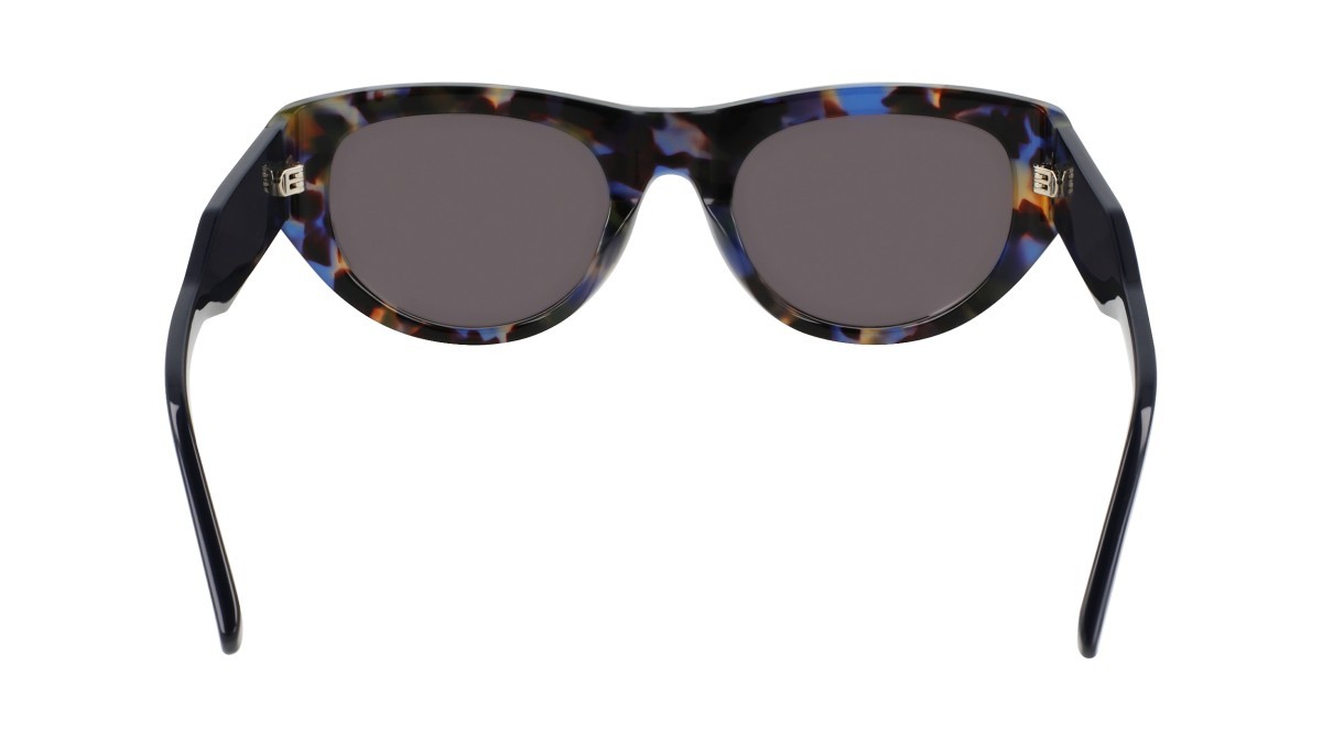 Sunglasses Dkny DK550S (405) color blue tortoise shape oval lenses solid smtruee