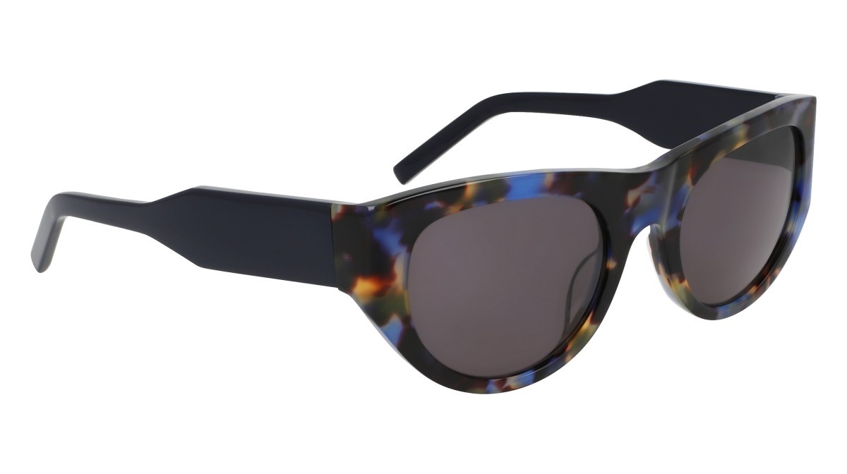 Sunglasses Dkny DK550S (405) color blue tortoise shape oval lenses solid smtruee