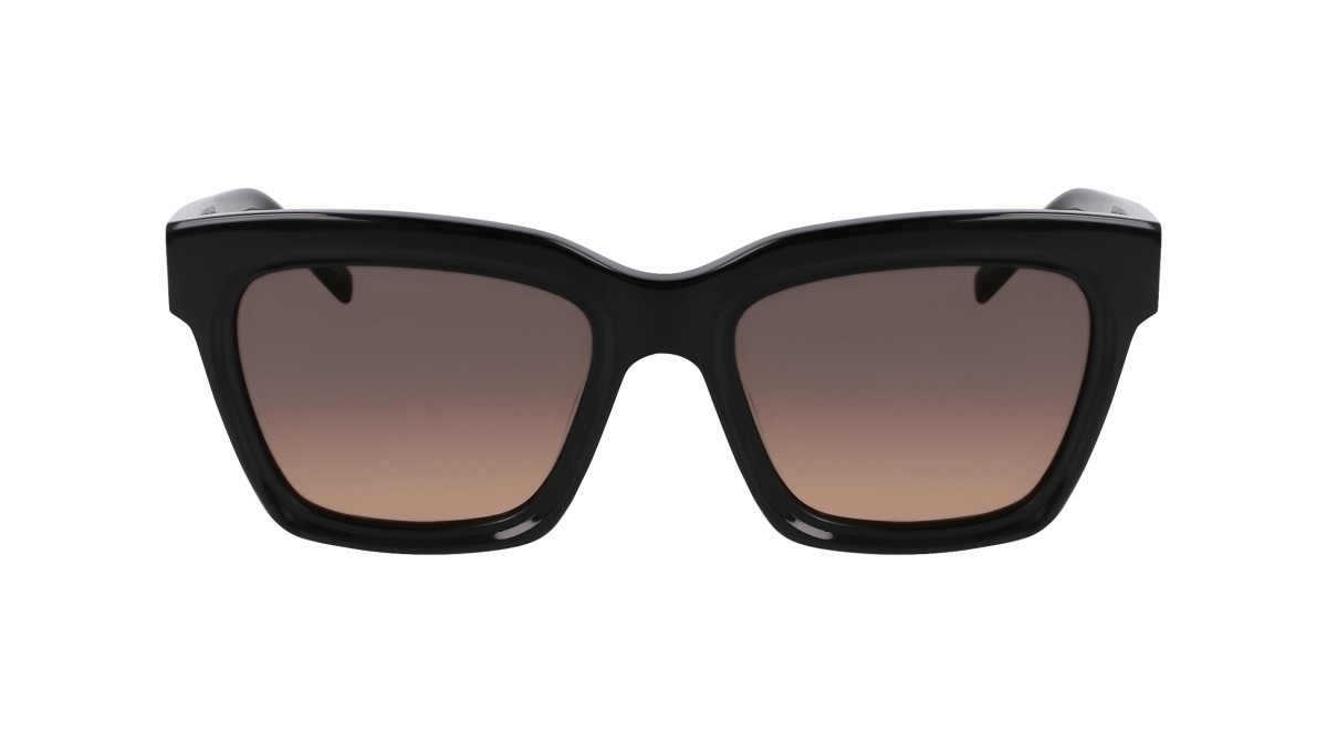 Sunglasses Dkny DK551S (001) color black shape cat eye lenses smoke/brown gradient
