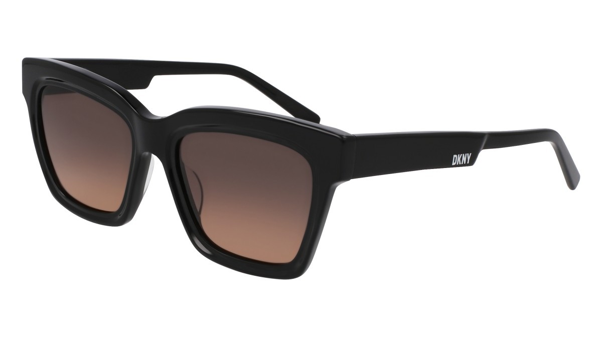 Sunglasses Dkny DK551S (001) color black shape cat eye lenses smoke/brown gradient