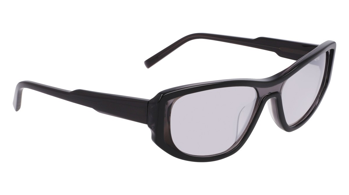 Sunglasses Dkny DK553S (015) color layered black shape oval lenses silver flash