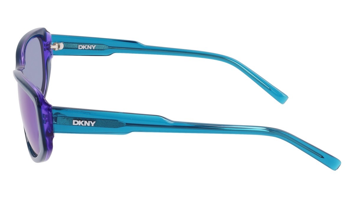 Sunglasses Dkny DK553S (425) color layered blueberry shape oval lenses solid blue - light blue