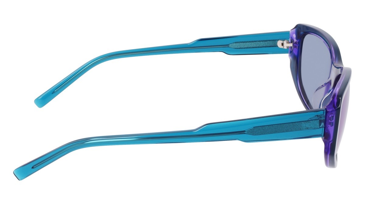 Sunglasses Dkny DK553S (425) color layered blueberry shape oval lenses solid blue - light blue