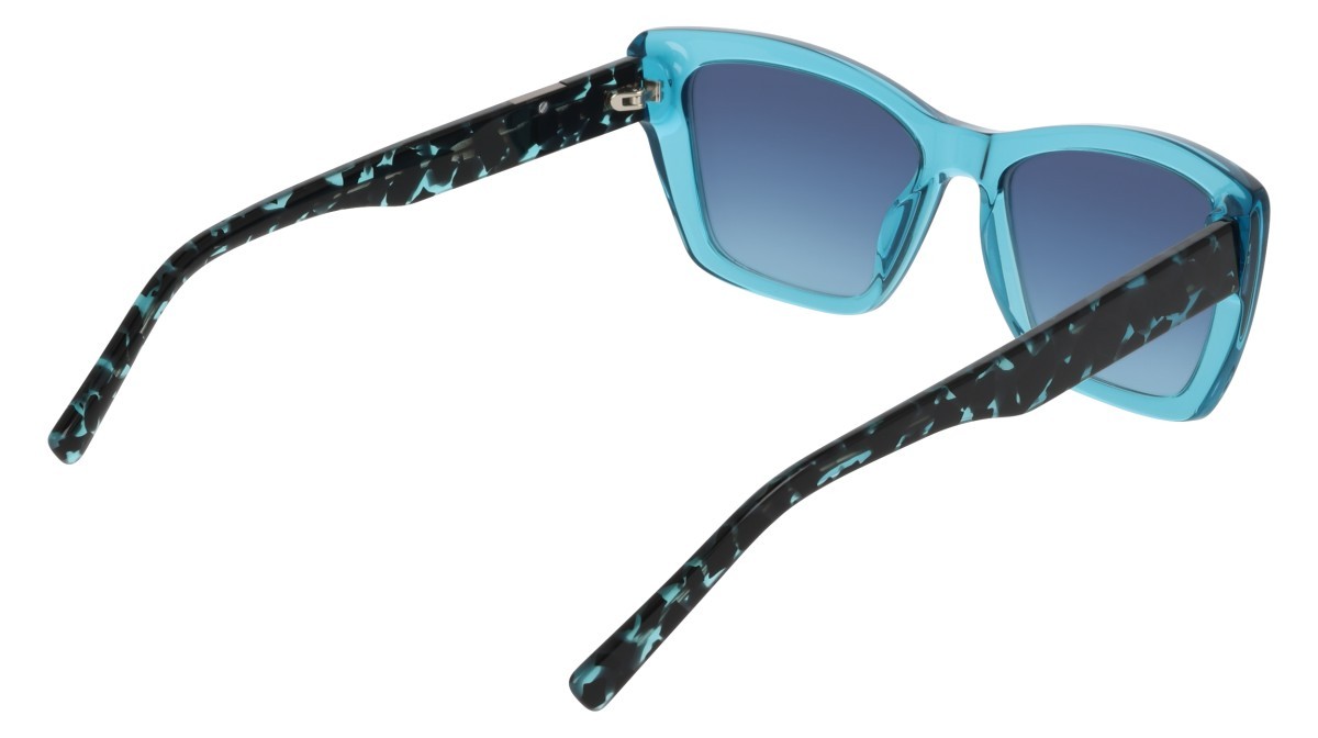 Sunglasses Dkny DK554S (430) color crystal turquoise shape butterfly lenses double gradient blue+green
