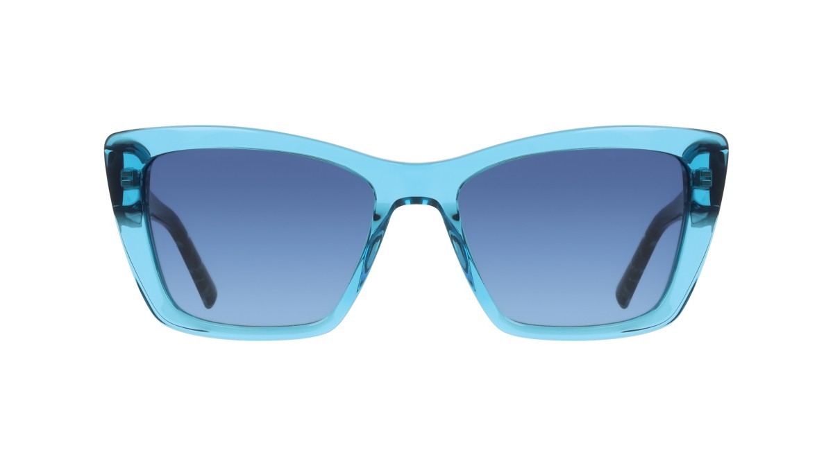 Sunglasses Dkny DK554S (430) color crystal turquoise shape butterfly lenses double gradient blue+green