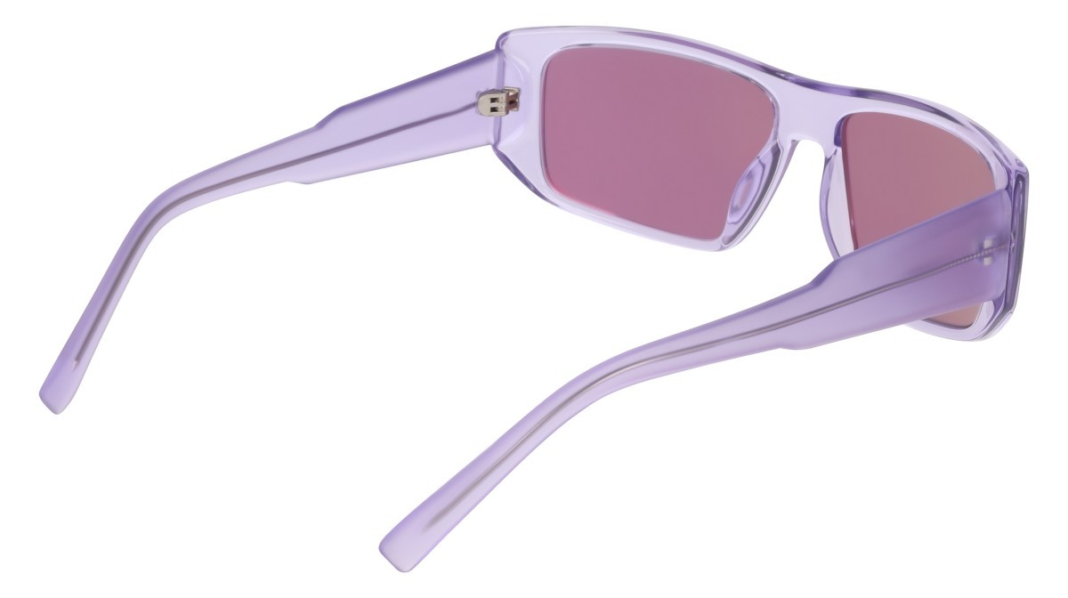 Sunglasses Dkny DK555S (520) color crystal lilac shape rectangle lenses lilac flash