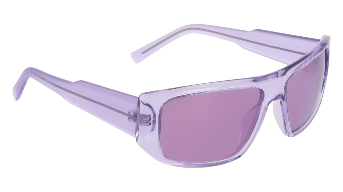 Sunglasses Dkny DK555S (520) color crystal lilac shape rectangle lenses lilac flash