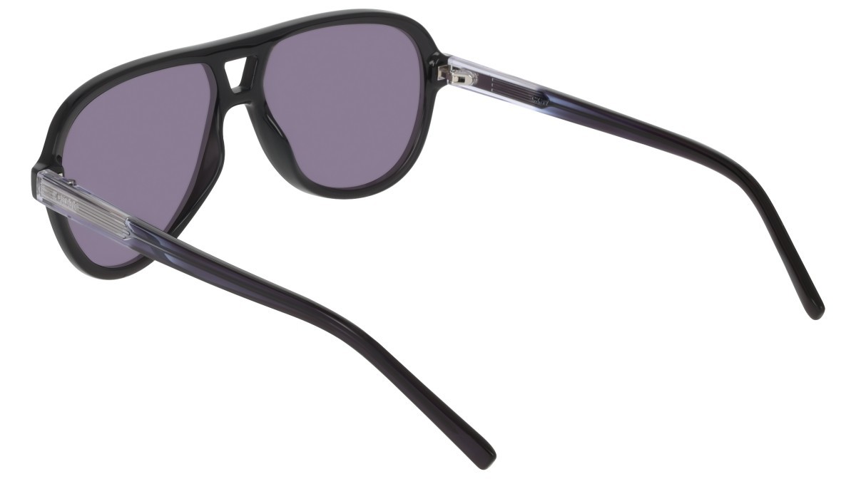 Occhiali da sole Dkny DK556S (001) colore crystal black forma aviator lenti smoke solid