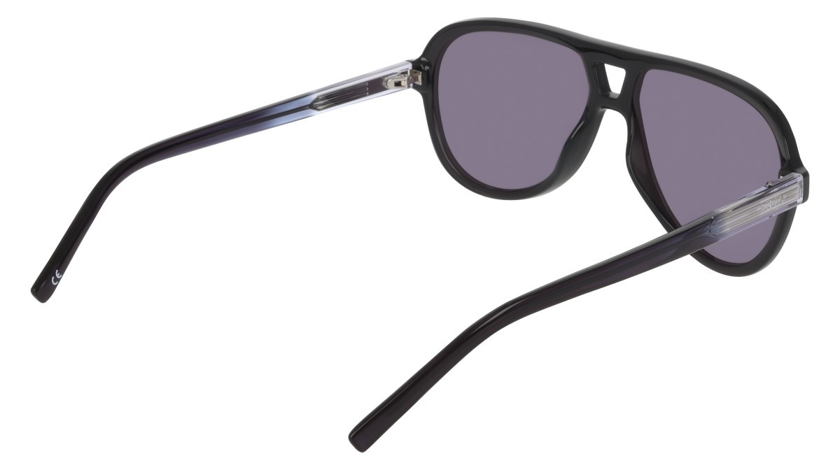 Occhiali da sole Dkny DK556S (001) colore crystal black forma aviator lenti smoke solid