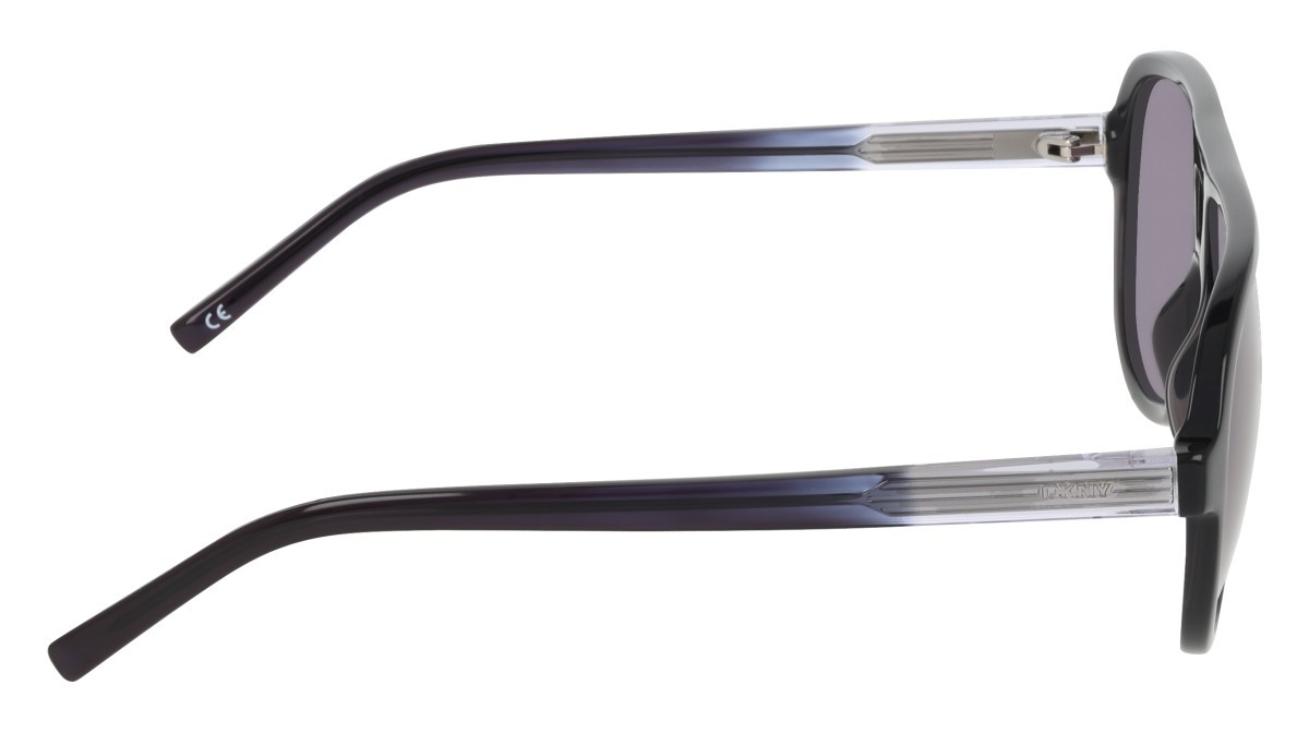 Occhiali da sole Dkny DK556S (001) colore crystal black forma aviator lenti smoke solid