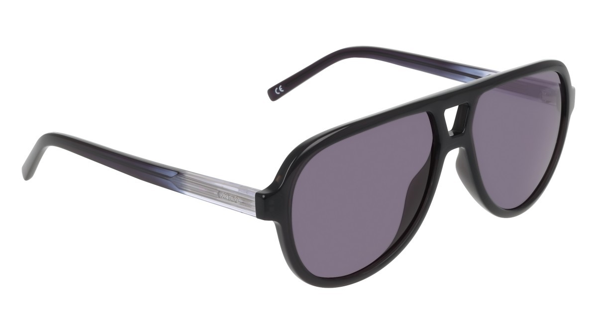 Occhiali da sole Dkny DK556S (001) colore crystal black forma aviator lenti smoke solid