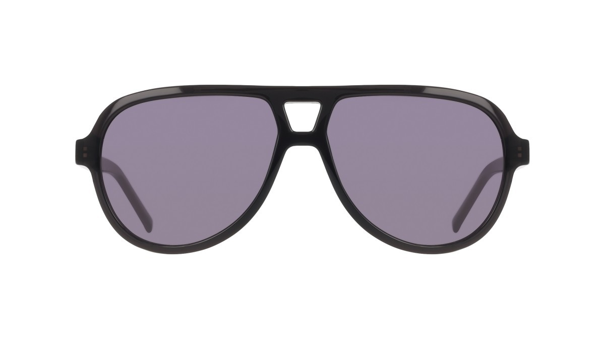 Occhiali da sole Dkny DK556S (001) colore crystal black forma aviator lenti smoke solid