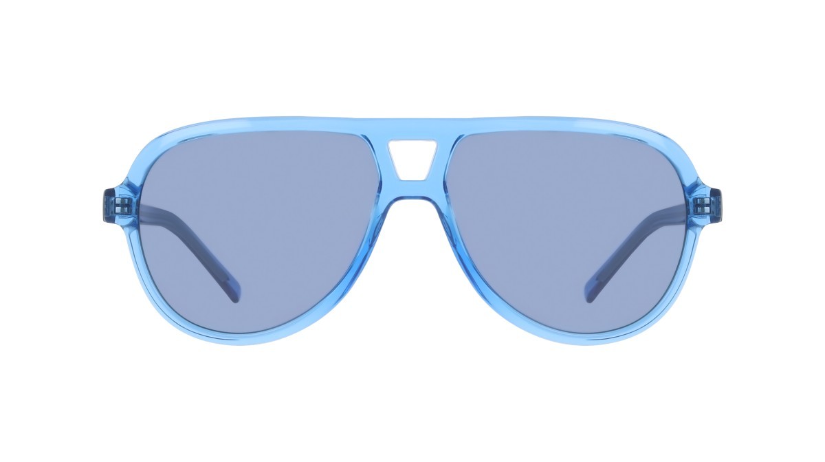 Sunglasses Dkny DK556S (400) color crystal blue shape aviator lenses solid blue