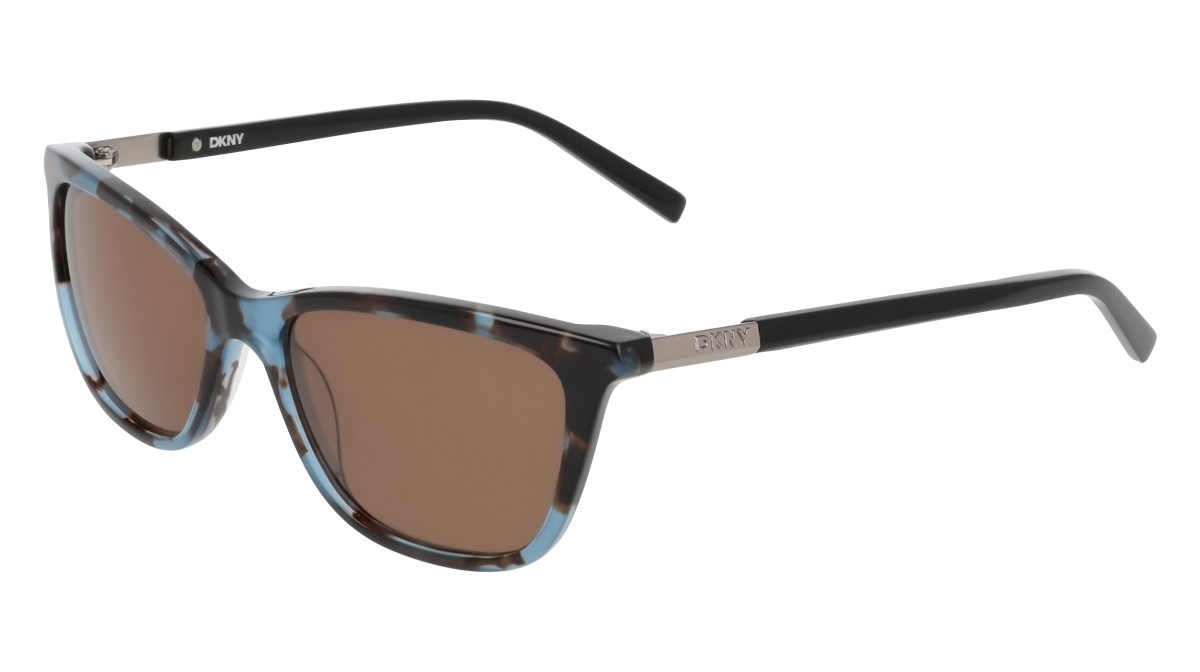 Sunglasses Dkny DK558S (405) color blue tortoise shape cat eye lenses solid brown