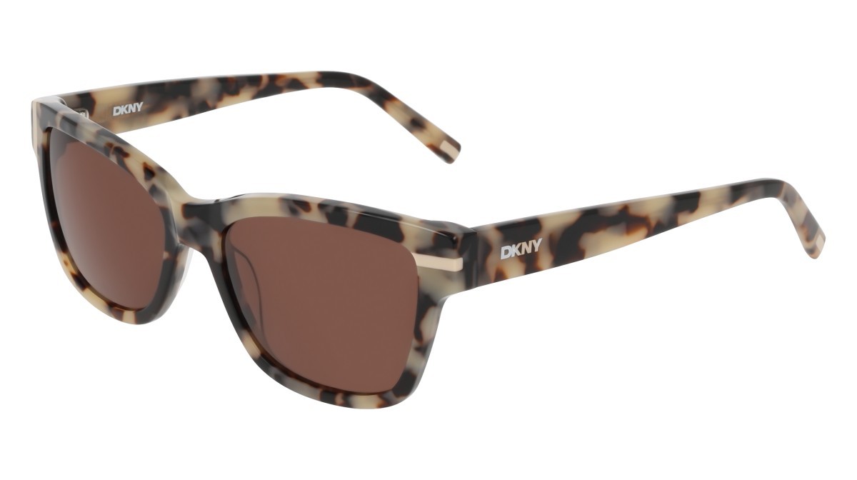 Occhiali da sole Dkny DK559S (275) colore bone tortoise forma rettangolare lenti solid brown