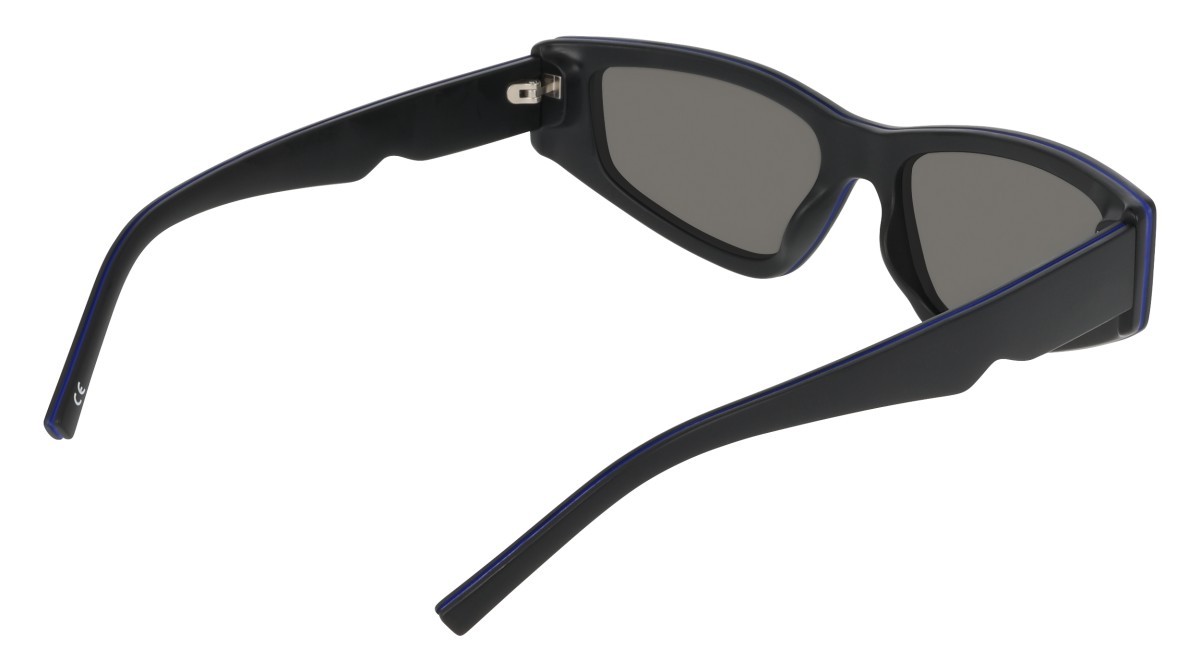 Sunglasses Dkny DK560S (004) color black/blue mirror shape cat eye lenses blue mirror