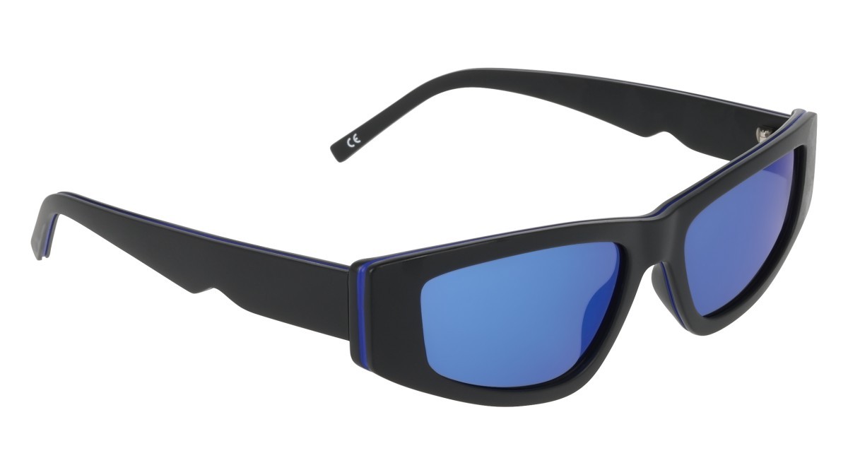 Sunglasses Dkny DK560S (004) color black/blue mirror shape cat eye lenses blue mirror