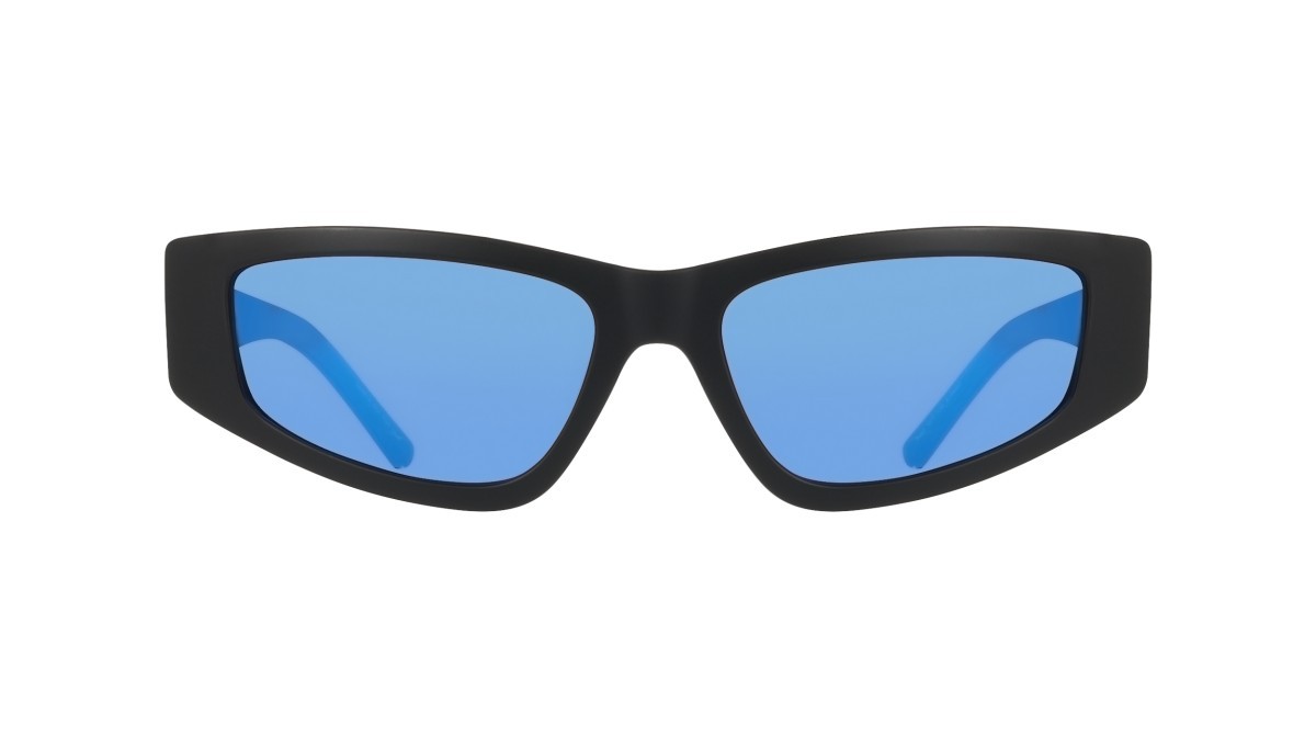 Sunglasses Dkny DK560S (004) color black/blue mirror shape cat eye lenses blue mirror