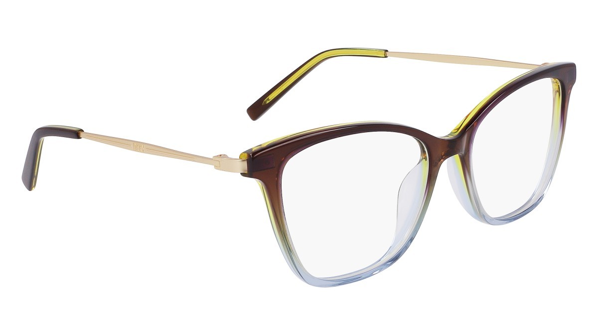 Occhiali da vista Dkny DK7010 (343) colore crystal moss/blue gradient forma cat eye 