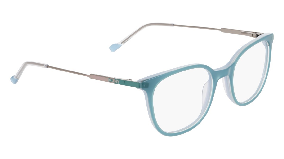 Eyeglasses Dkny DK7017 (430) color turquoise shape round 