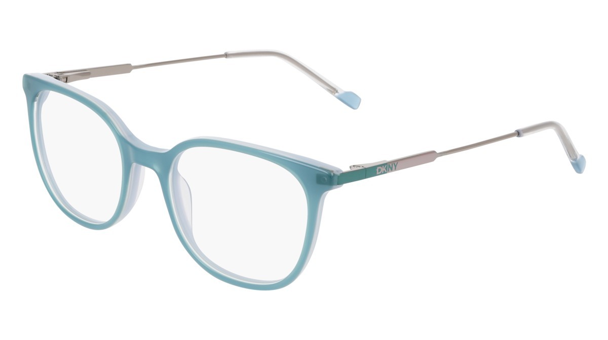 Eyeglasses Dkny DK7017 (430) color turquoise shape round 