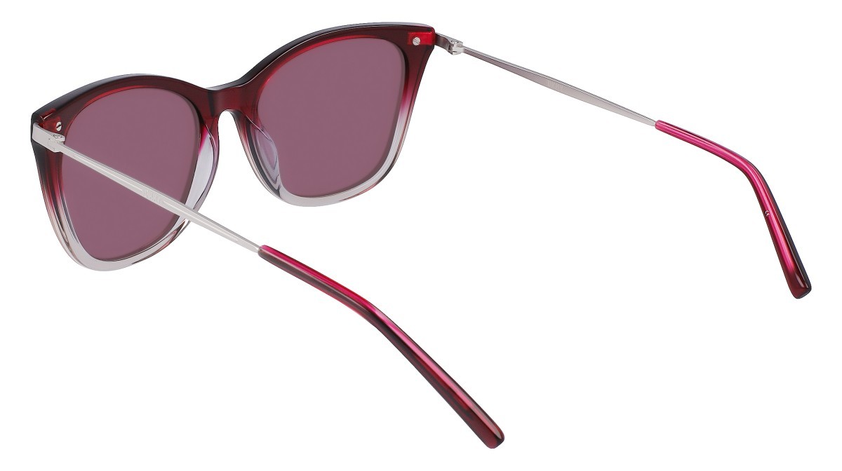 Occhiali da sole Dkny DK711S N (510) colore crystal plum/smoke gradient forma cat eye lenti solid violet ore