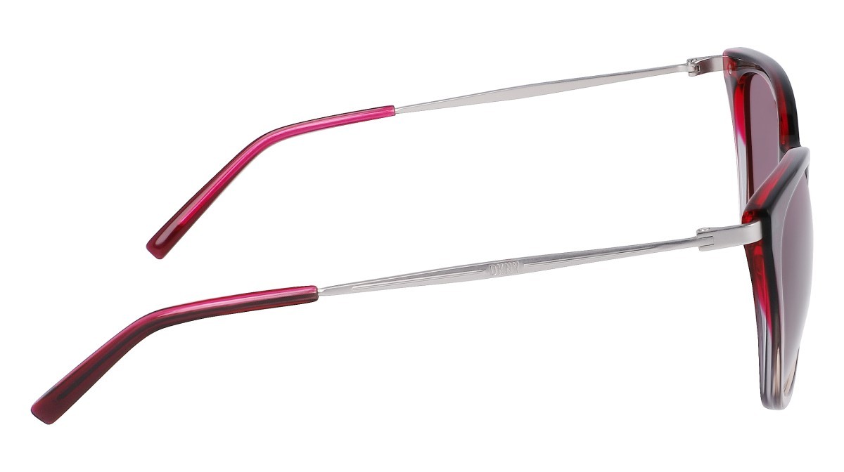 Occhiali da sole Dkny DK711S N (510) colore crystal plum/smoke gradient forma cat eye lenti solid violet ore