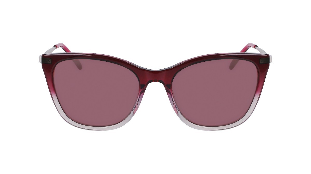 Occhiali da sole Dkny DK711S N (510) colore crystal plum/smoke gradient forma cat eye lenti solid violet ore
