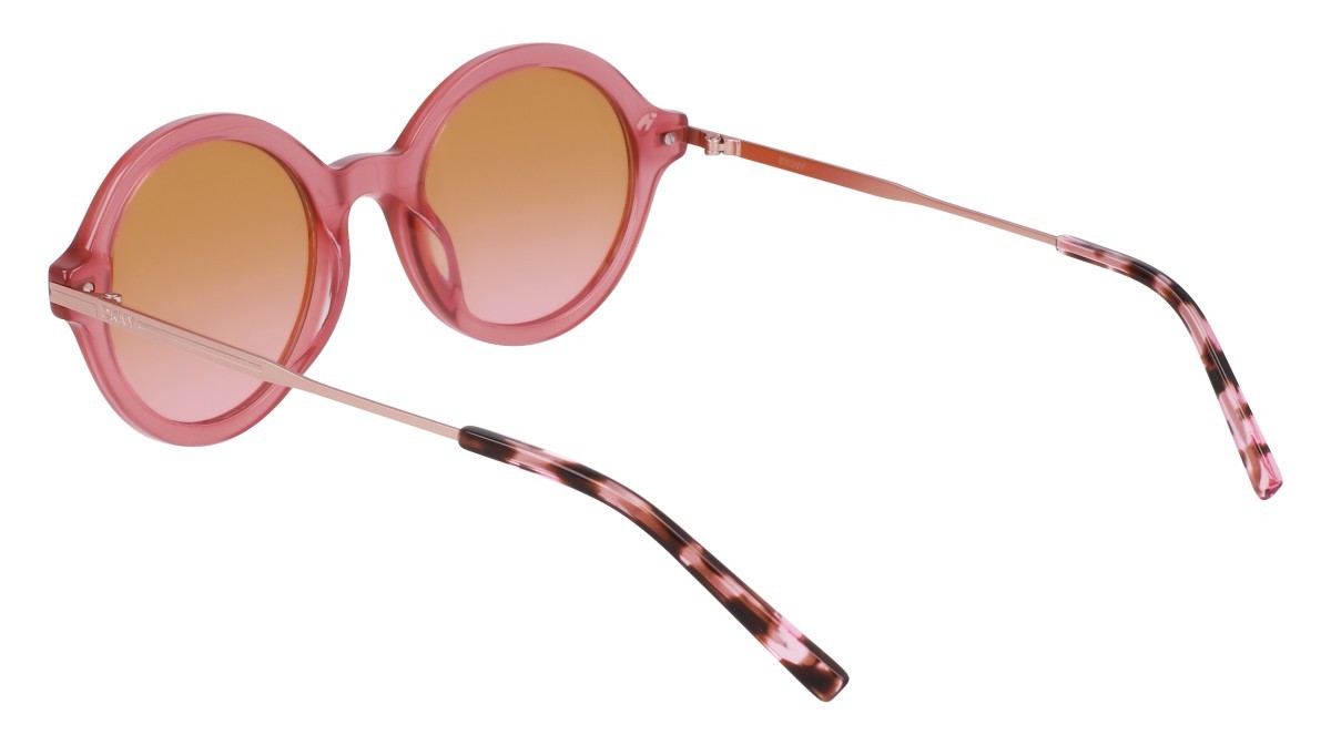 Sonnenbrillen Dkny DK714S (675) farbe milky rose form rund gläser double gradient rose