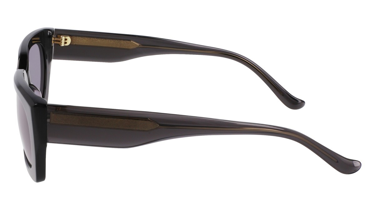 Sunglasses Donna Karan DO513S (001) color black crystal shape rectangle lenses smoke solid