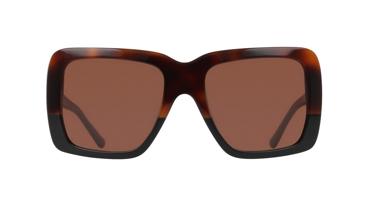 Sunglasses Donna Karan DO518S (216) color dark tortoise/black gradient shape square lenses solid brown