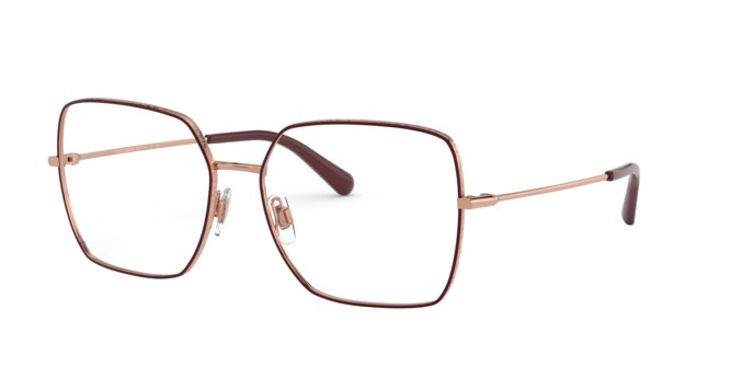 Brillen Dolce & Gabbana DG 1323 (1333) farbe gold/bordeaux form quadratisch gläser demo lens