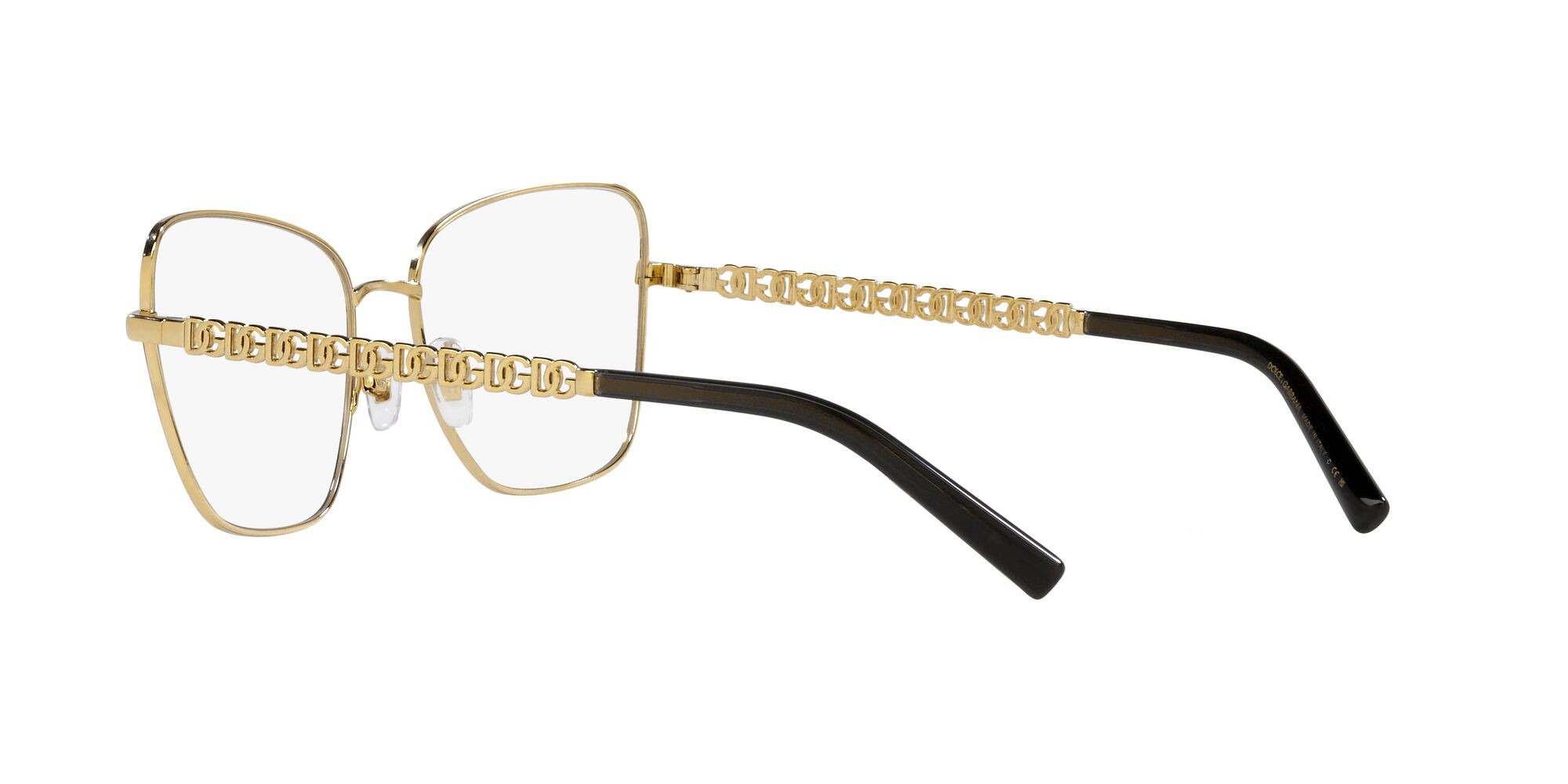 Occhiali da vista Dolce & Gabbana DG 1346 (1311) colore oro/nero opaco forma farfalla lenti lente demo