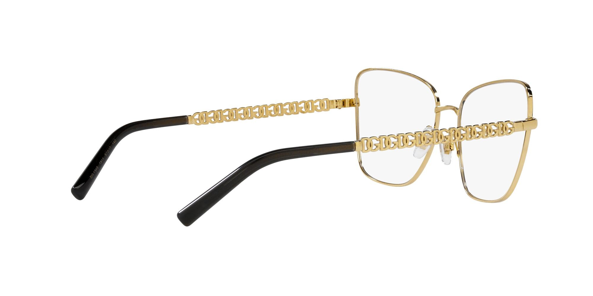 Occhiali da vista Dolce & Gabbana DG 1346 (1311) colore oro/nero opaco forma farfalla lenti lente demo