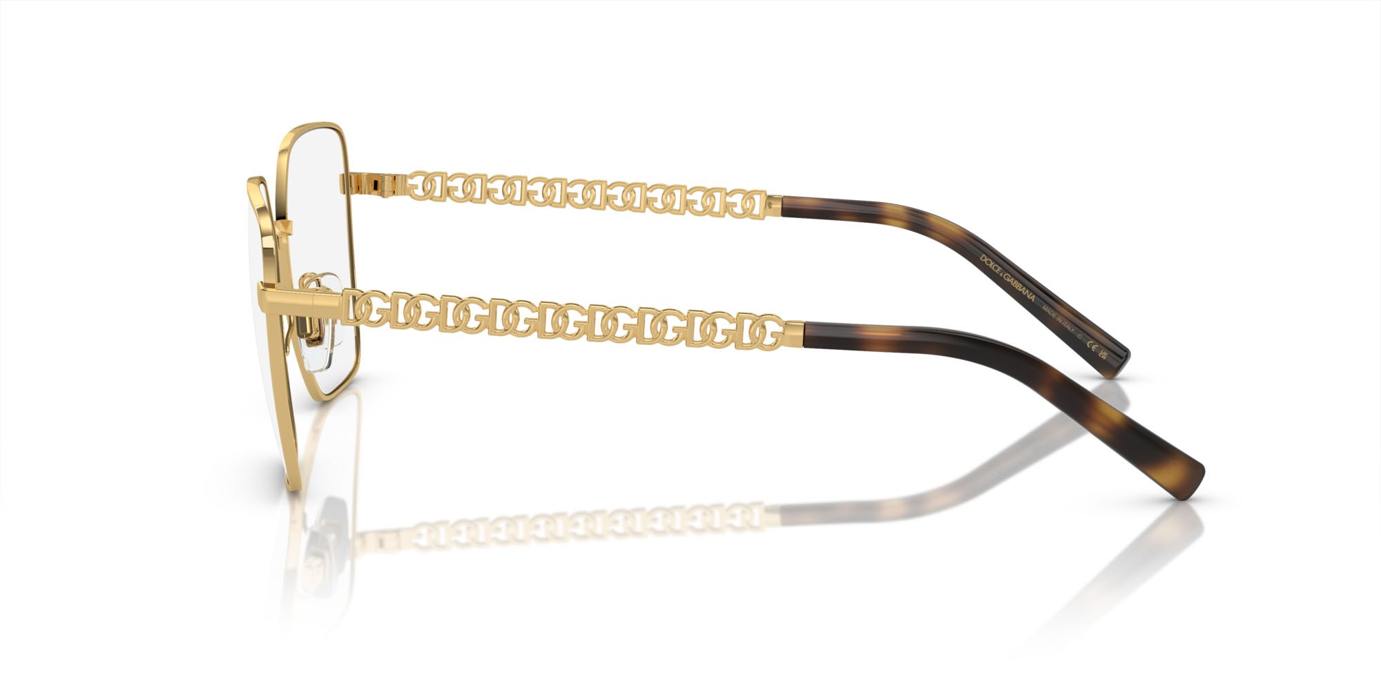 Occhiali da vista Dolce & Gabbana DG 1351 (02) colore oro forma quadrato lenti lente demo