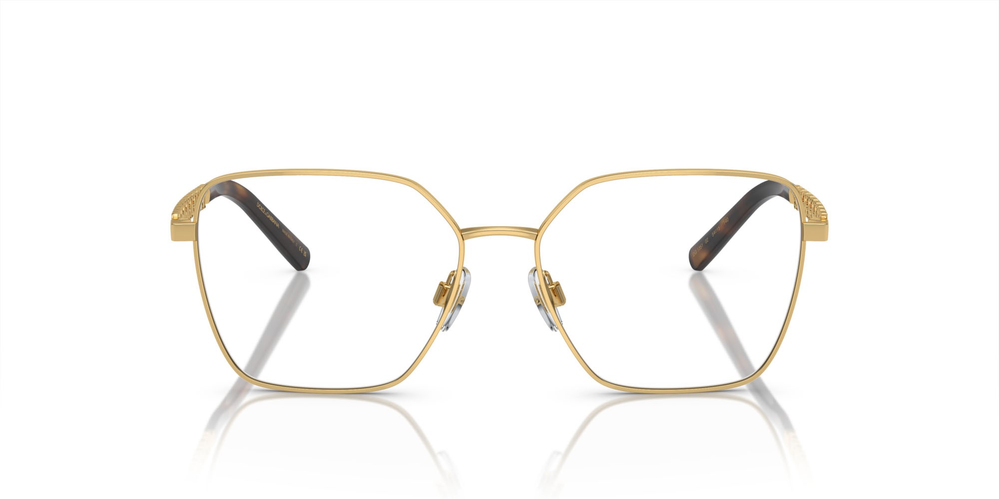 Occhiali da vista Dolce & Gabbana DG 1351 (02) colore oro forma quadrato lenti lente demo
