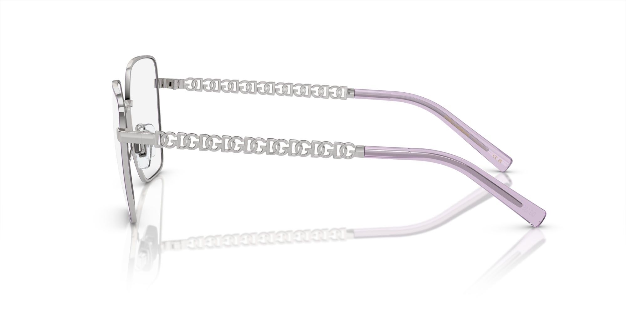 Occhiali da vista Dolce & Gabbana DG 1351 (1317) colore argento/lilla forma quadrato lenti lente demo