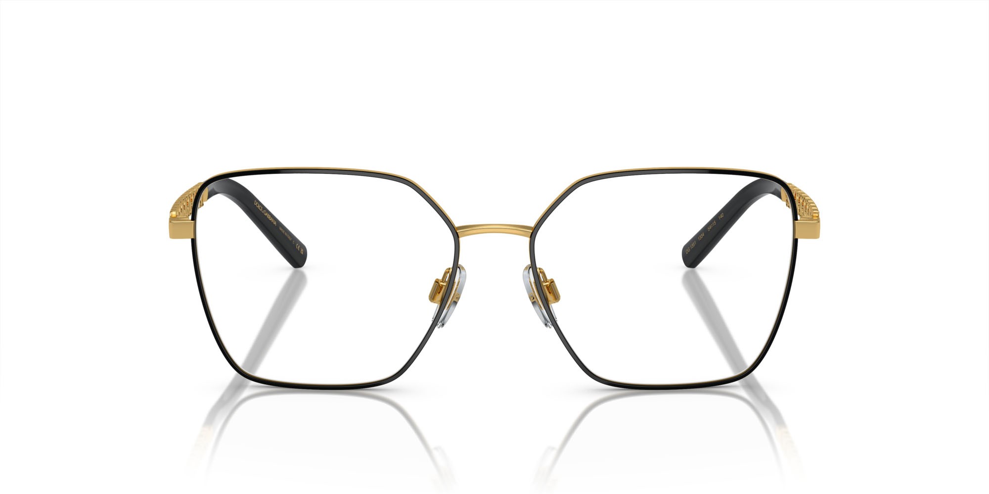 Occhiali da vista Dolce & Gabbana DG 1351 (1334) colore oro/nero forma quadrato lenti lente demo