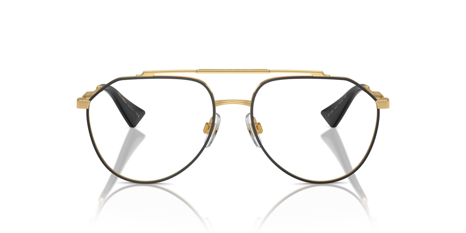 Brillen Dolce & Gabbana DG 1353 (1311) farbe oro/nero opaco form aviator gläser lente demo