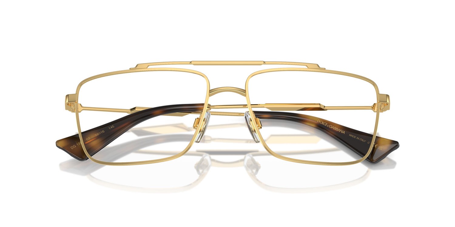 Brillen Dolce & Gabbana DG 1354 (02) farbe oro form rechteckig gläser lente demo