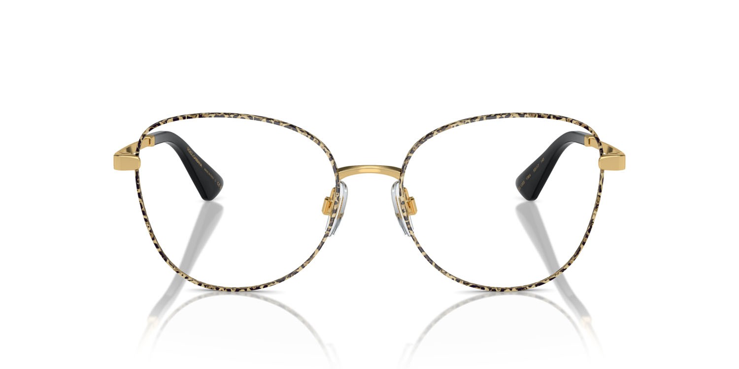 Occhiali da vista Dolce & Gabbana DG 1355 (1364) colore gold/leo forma farfalla lenti lente demo