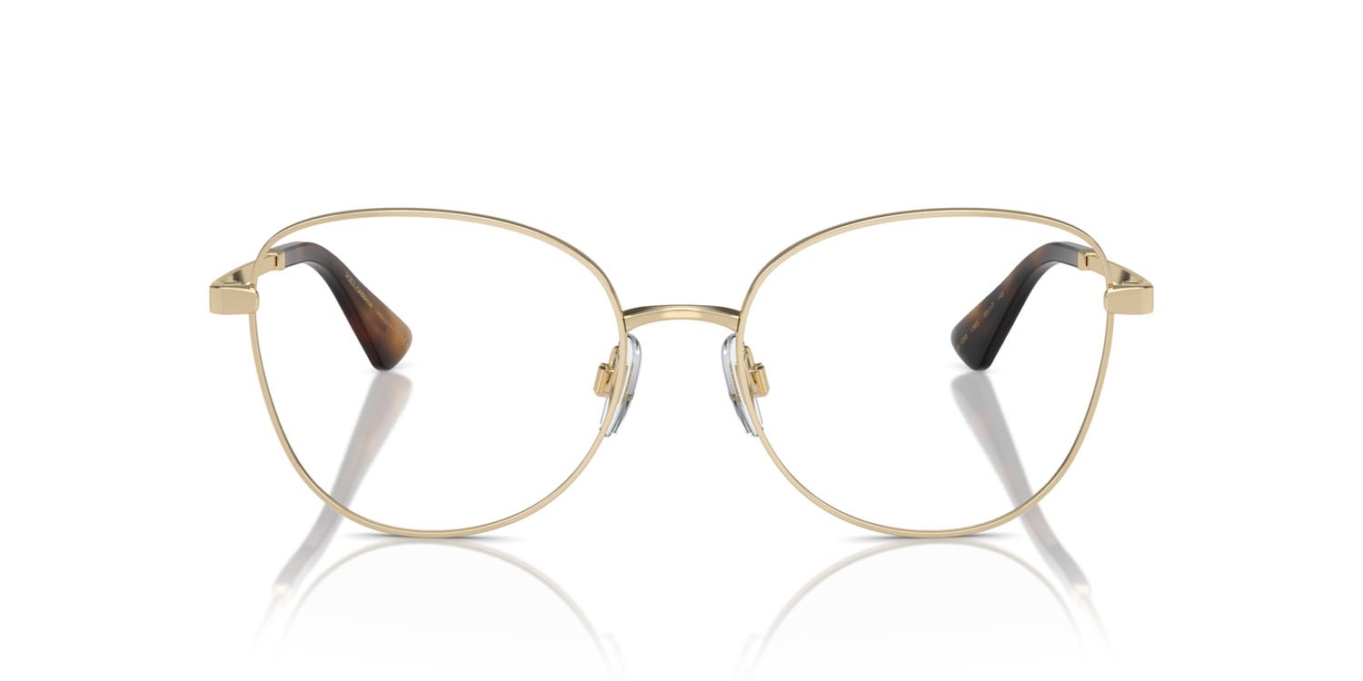 Eyeglasses Dolce & Gabbana DG 1355 (1365) color oro chiaro shape butterfly lenses lente demo