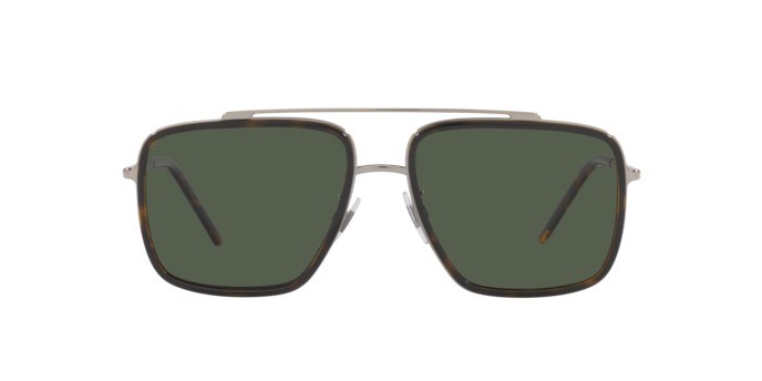 Sonnenbrillen Dolce & Gabbana DG 2220 (13359A) farbe bronze/havana form quadratisch gläser polar green