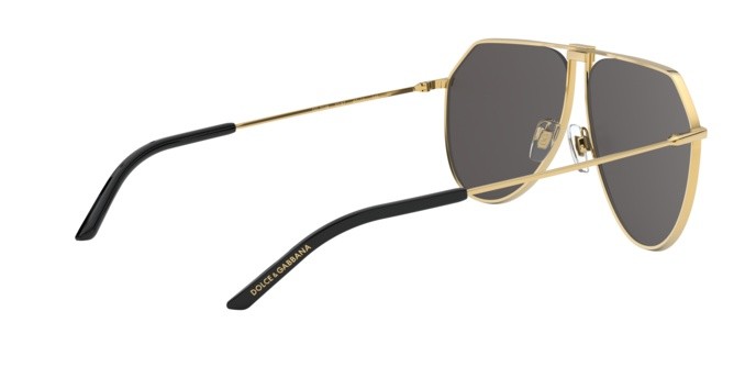 Sonnenbrillen Dolce & Gabbana DG 2248 (02/87) farbe gold form aviator gläser grey