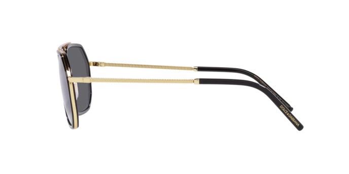 Occhiali da sole Dolce & Gabbana DG 2285 (02/81) colore gold/black forma aviator lenti polar grey
